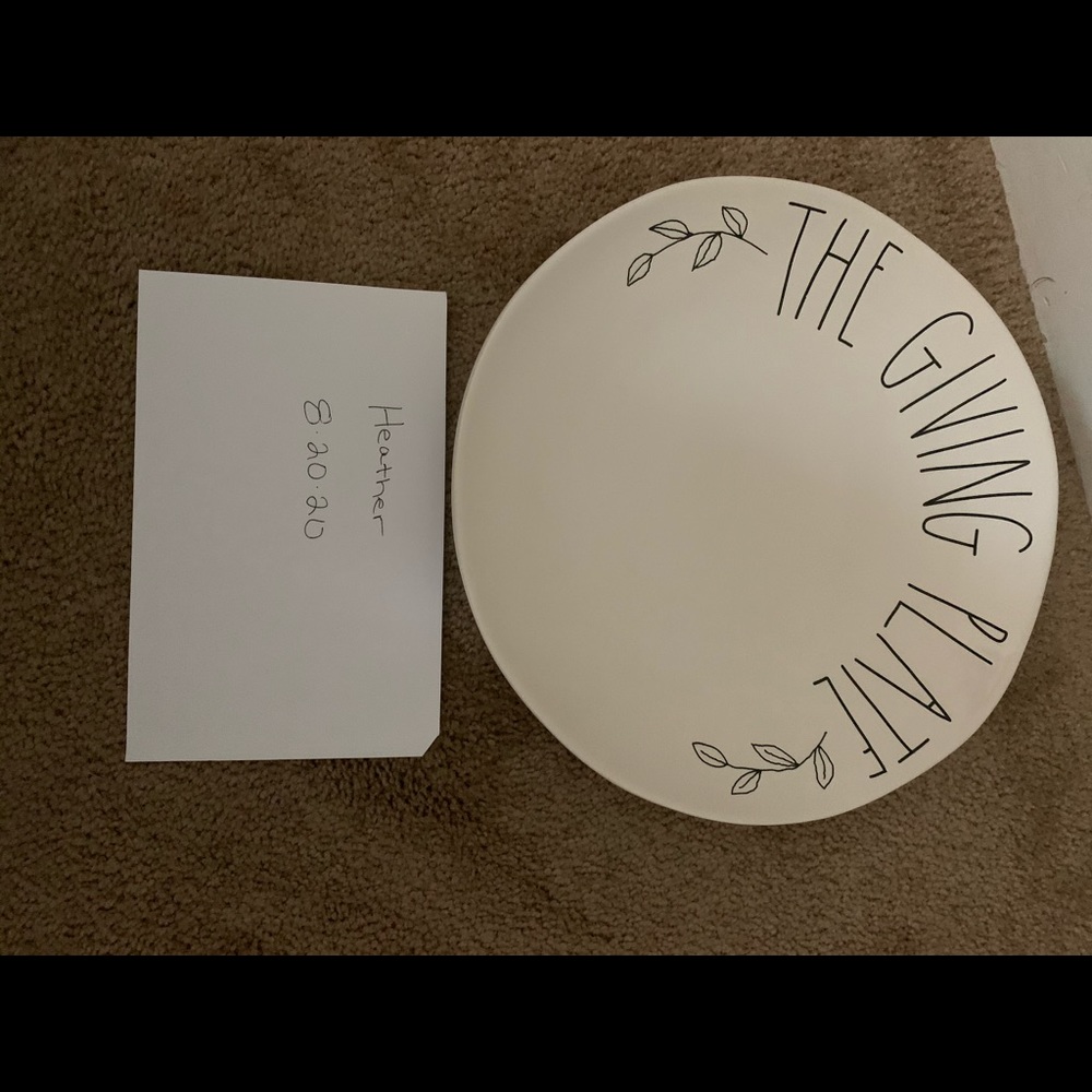 Rae dun giving plate
